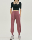 Women High Waist Quick Dry Running Sports Activewear Trousers Gray Green Red S-L