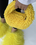 New Popular Candy Color Multicolor Offer Cute Plush Handbag One Size