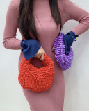 New Popular Candy Color Multicolor Offer Cute Plush Handbag One Size