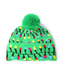 Led Light Popular Plush Printed Christmas Hat