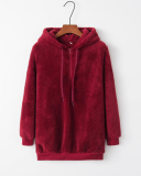 Women Long Sleeve Solid Color Hoodies Velvet Sweatshirts Army Green Royal Blue Light Gray Deep Gray Wine Red Black Brown Pink S-5XL