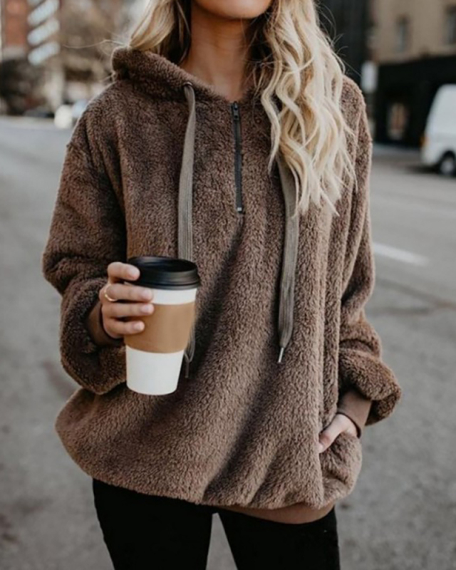 Women Long Sleeve Solid Color Hoodies Velvet Sweatshirts Army Green Royal Blue Light Gray Deep Gray Wine Red Black Brown Pink S-5XL