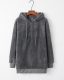 Women Long Sleeve Solid Color Hoodies Velvet Sweatshirts Army Green Royal Blue Light Gray Deep Gray Wine Red Black Brown Pink S-5XL