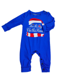 Snowflake Merry Christmas Home Wear Two Piece Sets Sleep Wear Blue