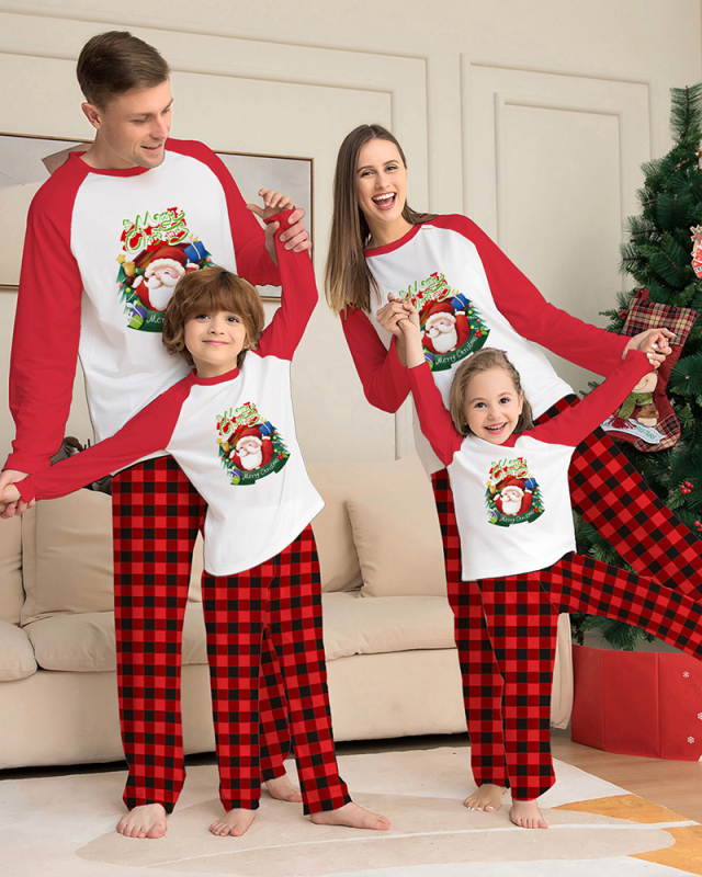 Christmas Home Wear Family Pajamas Sleep Wear Red