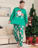 HOHOHO Christmas Santa Claus Printed Family Pajamas