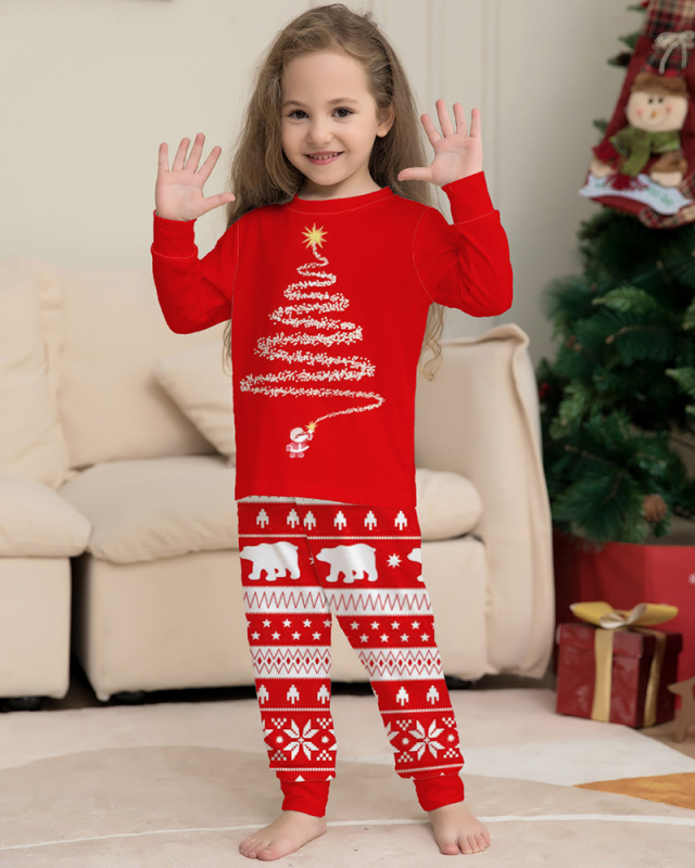 Wholesale Reindeer Printed Family Christmas Pajamas