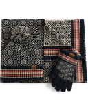 Winter Knitted Scarf Warm Wool Hat Scarf Gloves Three Pieces Warm Sets