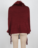 Women Winter Fur Shawls Wraps Over Size Coat Cardigan Tassel Jacket