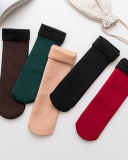 Fashion Solid Color Plus Velvet Fall Winter Socking