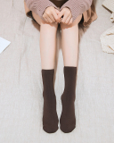 Fashion Solid Color Plus Velvet Fall Winter Socking