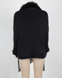 Women Winter Fur Shawls Wraps Over Size Coat Cardigan Tassel Jacket