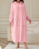 Velvet Sleep Dress Plus Length Plus Velvet Warm Home Wear