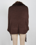 Women Winter Fur Shawls Wraps Over Size Coat Cardigan Tassel Jacket