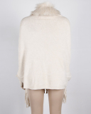 Women Winter Fur Shawls Wraps Over Size Coat Cardigan Tassel Jacket