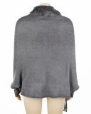 Women Winter Fur Shawls Wraps Over Size Coat Cardigan Tassel Jacket