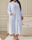 Velvet Sleep Dress Plus Length Plus Velvet Warm Home Wear