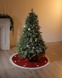 Christmas Knitting Gift 3D Christmas Hat Decorations Tree Skirt Green Purple Red