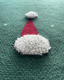 Christmas Knitting Gift 3D Christmas Hat Decorations Tree Skirt Green Purple Red
