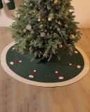 Christmas Knitting Gift 3D Christmas Hat Decorations Tree Skirt Green Purple Red