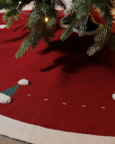 Christmas Knitting Gift 3D Christmas Hat Decorations Tree Skirt Green Purple Red