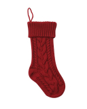 Knit Christmas Decoration Colorblock Solid Color Big Gift Socking Red Gray Ivory Green