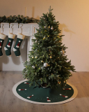 Christmas Knitting Gift 3D Christmas Hat Decorations Tree Skirt Green Purple Red