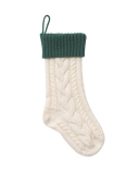 Knit Christmas Decoration Colorblock Solid Color Big Gift Socking Red Gray Ivory Green