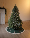 Christmas Knitting Gift 3D Christmas Hat Decorations Tree Skirt Green Purple Red