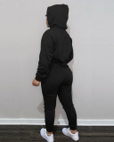 Women Long Sleeve Hoodies Face Printed Pants Sets Two Pieces Outfit S-5XL