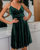 Sleeveless Women V-neck Hot Women Casual Dress XS-L