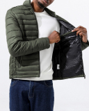 Men's Long Sleeve Stand Collar Warm Casual Cotton Coat Winter Jacket Black Army Green Yellow Dark Blue Wine Red Plus Size Men's Coat M-6XL