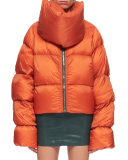 Fashion Warming Winter High Neck Scarf Puffer Jacket Army Green Orange Black Beige S-2XL
