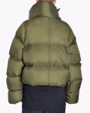 Fashion Warming Winter High Neck Scarf Puffer Jacket Army Green Orange Black Beige S-2XL