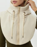Fashion Women Small Waistcoat Hooded Black Beige Green Blue Orange Rosy S-3XL