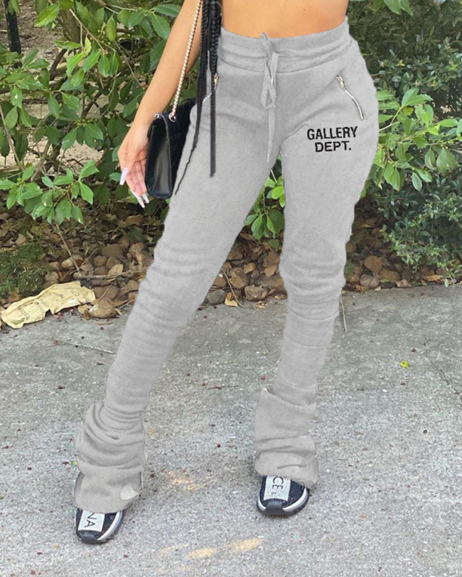 High Waist Wholesale Sporty Stack Pants