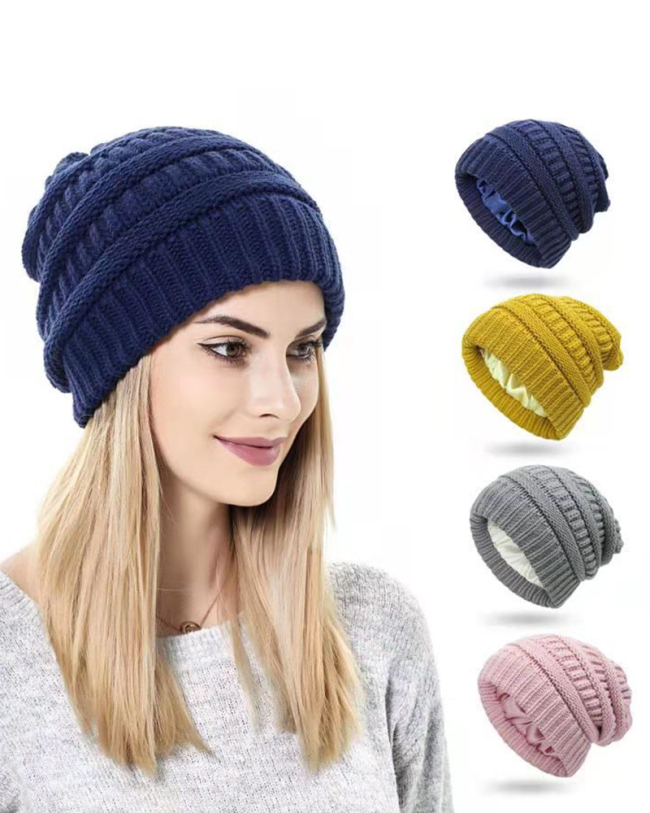 Fall & Winter Warm Hat (Inside Satin Fabric)