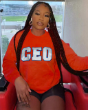 Letter Printed Loose Style Women  Fashion Sweatshirt S-XL