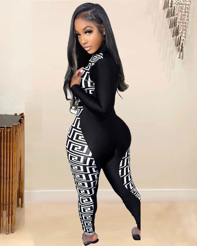 Printed Women Plus Size Hot Jumpsuit L-3XL