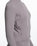 Women Long Sleeve Solid Color Turktneck Jacket Black Beige Purple Orange S-L