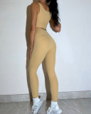 Women Ruched Bra Pocket Gym Active Wear Yoga Two-piece Sets S-L