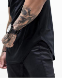 Men's Solid Color Three Patchwork Hooded Sports Vest M-XXL