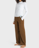 Women Drawstrap Wide Leg Pocket Yoga Bottoms Pants Green Black Gray Brown 4-12