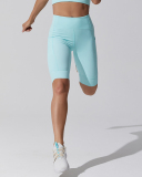 High Waist High Elastic Breathable Mid Riding Pants Blue Khaki Green Brown S-XL