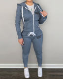 Women Hot Style Hoodies Slim Pants Sets Two Pieces Outfit S-2XL