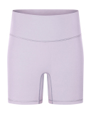 High Waist Inside Pocket Solid Color Women Running Shorts 4-12