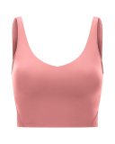 Women Sleeveless Solid Color Yoga Sports Bra Tops Vest 4-12