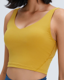 Women Sleeveless Solid Color Yoga Sports Bra Tops Vest 4-12