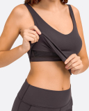 Women Sleeveless Solid Color Yoga Sports Bra Tops Vest 4-12