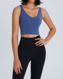 Women Sleeveless Solid Color Yoga Sports Bra Tops Vest 4-12